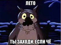 лето ты заходи, если чё