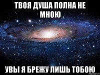 твоя душа полна не мною увы я брежу лишь тобою