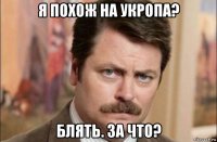 я похож на укропа? блять. за что?