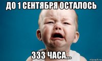 до 1 сентября осталось 333 часа...