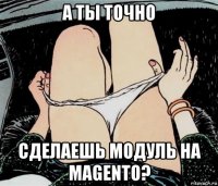 а ты точно сделаешь модуль на magento?