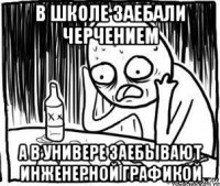 в школе заебали черчением а в универе заебывают инженерной графикой