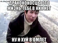 дракононосцы это жизнь, тебе в них нет ну и хуй в омлет