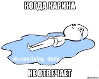 когда карина не отвечает