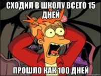 сходил в школу всего 15 дней прошло как 100 дней