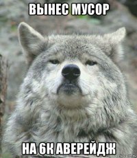 вынес мусор на 6к аверейдж