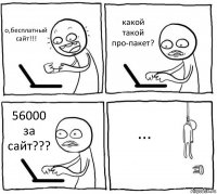 о,бесплатный сайт!!! какой такой про-пакет? 56000 за сайт??? ...