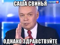 саша свинья однако здравствуйте