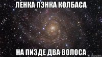 ленка пэнка колбаса на пизде два волоса