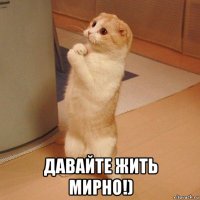  давайте жить мирно!)