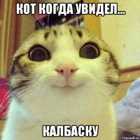 кот когда увидел... калбаску