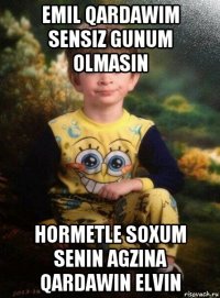 emil qardawim sensiz gunum olmasin hormetle soxum senin agzina qardawin elvin