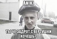 aniki ты че задрот с вертушки хочешь?