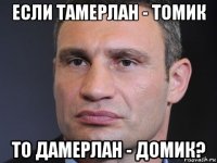 если тамерлан - томик то дамерлан - домик?