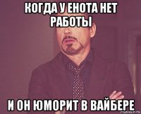 когда у енота нет работы и он юморит в вайбере