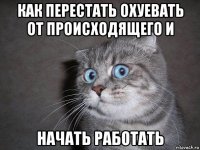 как перестать охуевать от происходящего и начать работать