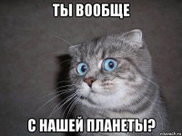 ты вообще с нашей планеты?