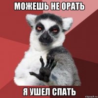 можешь не орать я ушел спать