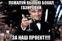 пожалуй выпью бокал газировки за наш проект!!!!