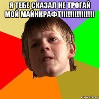 я тебе сказал не трогай мой майнкрафт!!!!!!!!!!!!!!! 