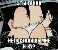 а ты точно не поставишь мне н-ку?