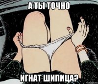 а ты точно игнат шипица?