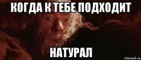 когда к тебе подходит натурал