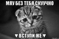 мяу без тебя скуучно ▼вступи же▼