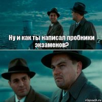 Ну и как ты написал пробники экзаменов? 