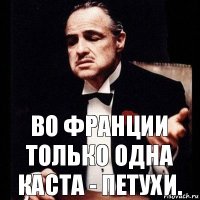 Во Франции только одна каста - петухи.