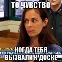 то чувство когда тебя вызвали к доске