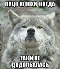 лицо ксюхи, когда так и не додолбалась