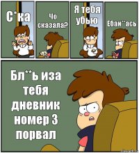 С*ка Чо сказала? Я тебя убью Ебан**ась Бл**ь иза тебя дневник номер 3 порвал