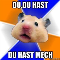 du,du hast du hast mech