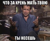 что за хрень мать твою ты несешь