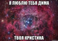 я люблю тебя дима твоя кристина