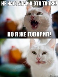 не наступай в эти тапки! Но я же говорил!