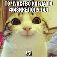 то чувство когда по физике получил !5!