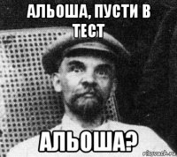 альоша, пусти в тест альоша?