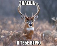 знаешь... я тебе верю