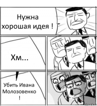 Нужна хорошая идея ! Хм... Убить Ивана Молозовенко !