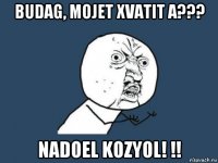 budag, mojet xvatit a??? nadoel kozyol! !!