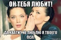 он тебя любит! да хватит не люблю я твоего пса!