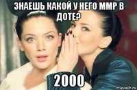 знаешь какой у него ммр в доте? 2000