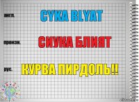 CYKA BLYAT Сиука блият КУРВА ПИРДОлЬ!!