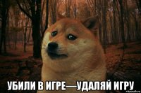  убили в игре—удаляй игру