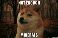 not enough minerals