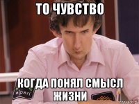 то чувство когда понял смысл жизни