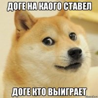 доге на каого ставел доге кто выиграет