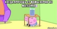 когда прячешь от мамы херню из магазина 